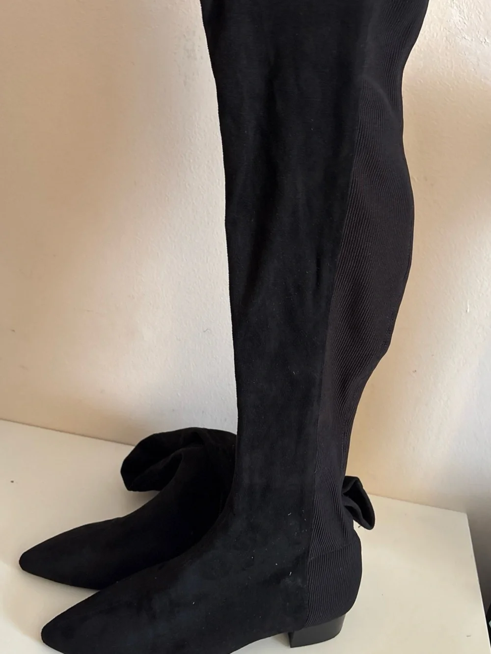 Like new Zara Black Over-the-Knee Pointed Toe Boots - Women's 8 us